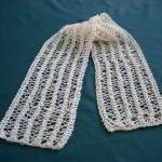Ivory Lace Cotton Scarf