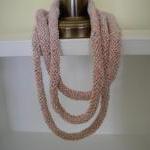 3 Strand Hand Knit Necklac..